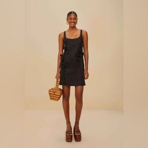 Farm Rio Black Sleeveless Mini Dress